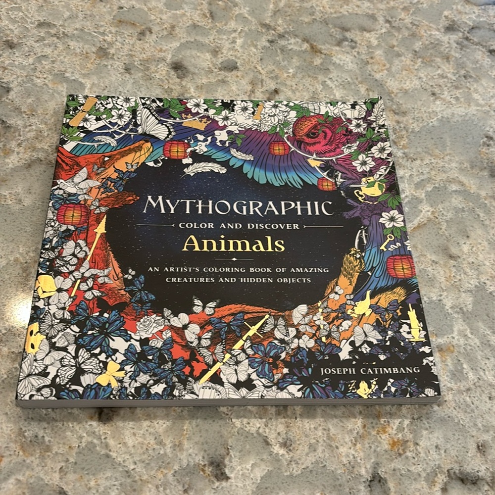 Adult coloring book. Mythographic Animals